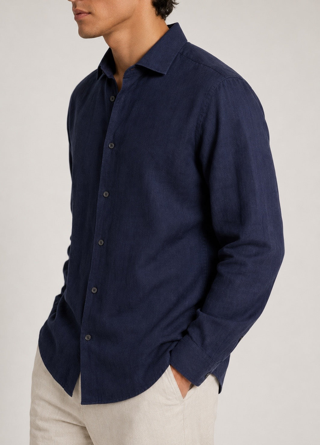 Navy Pure Lynen Chemise