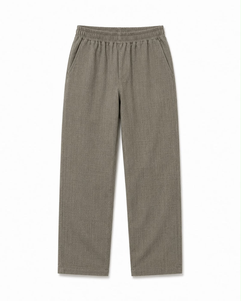 Matte Olive Texture Essential Pants
