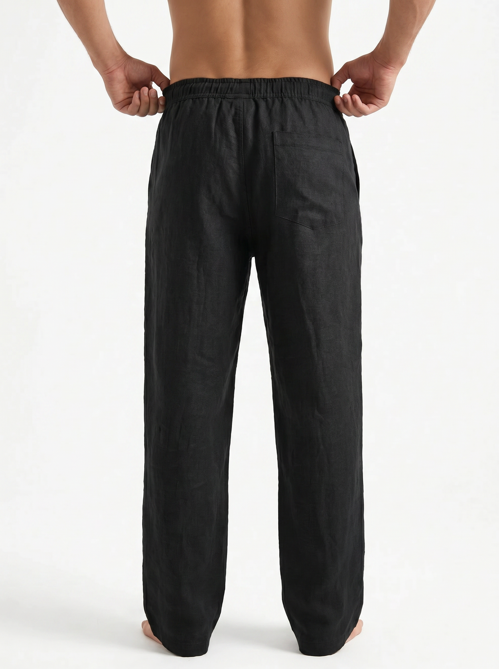 Matte Black Lynen Pants