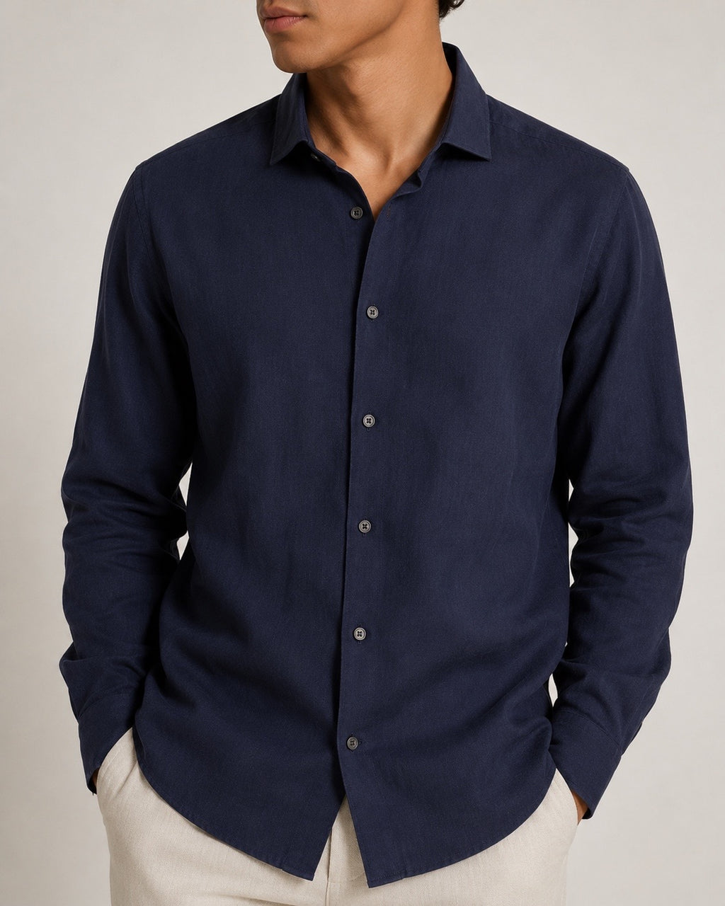 Navy Pure Lynen Chemise