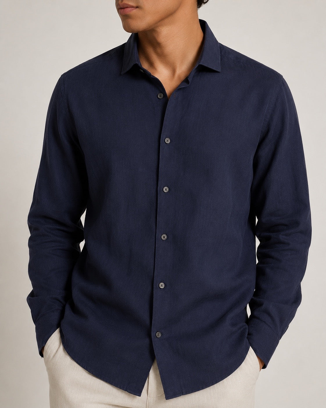 Navy Pure Lynen Chemise