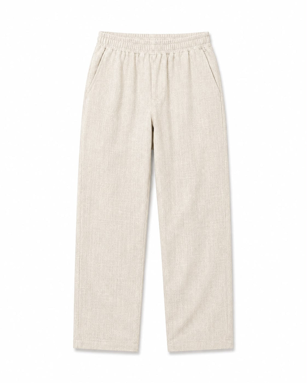 Matte Beige Texture Essential Pants