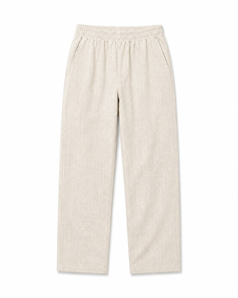 Matte Beige Texture Essential Pants