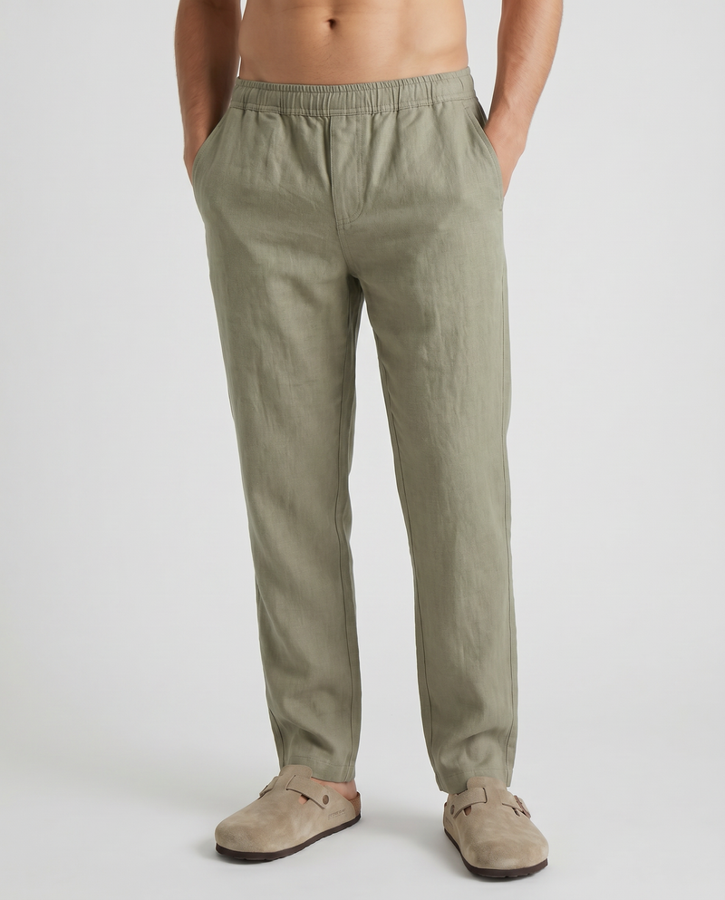Matte Olive Lynen Pants