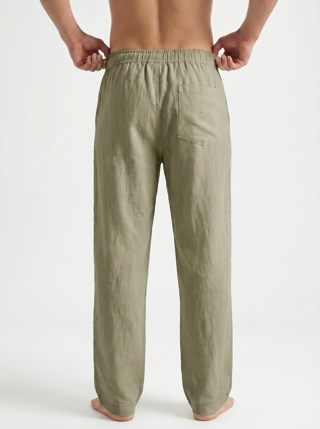 Matte Olive Lynen Pants
