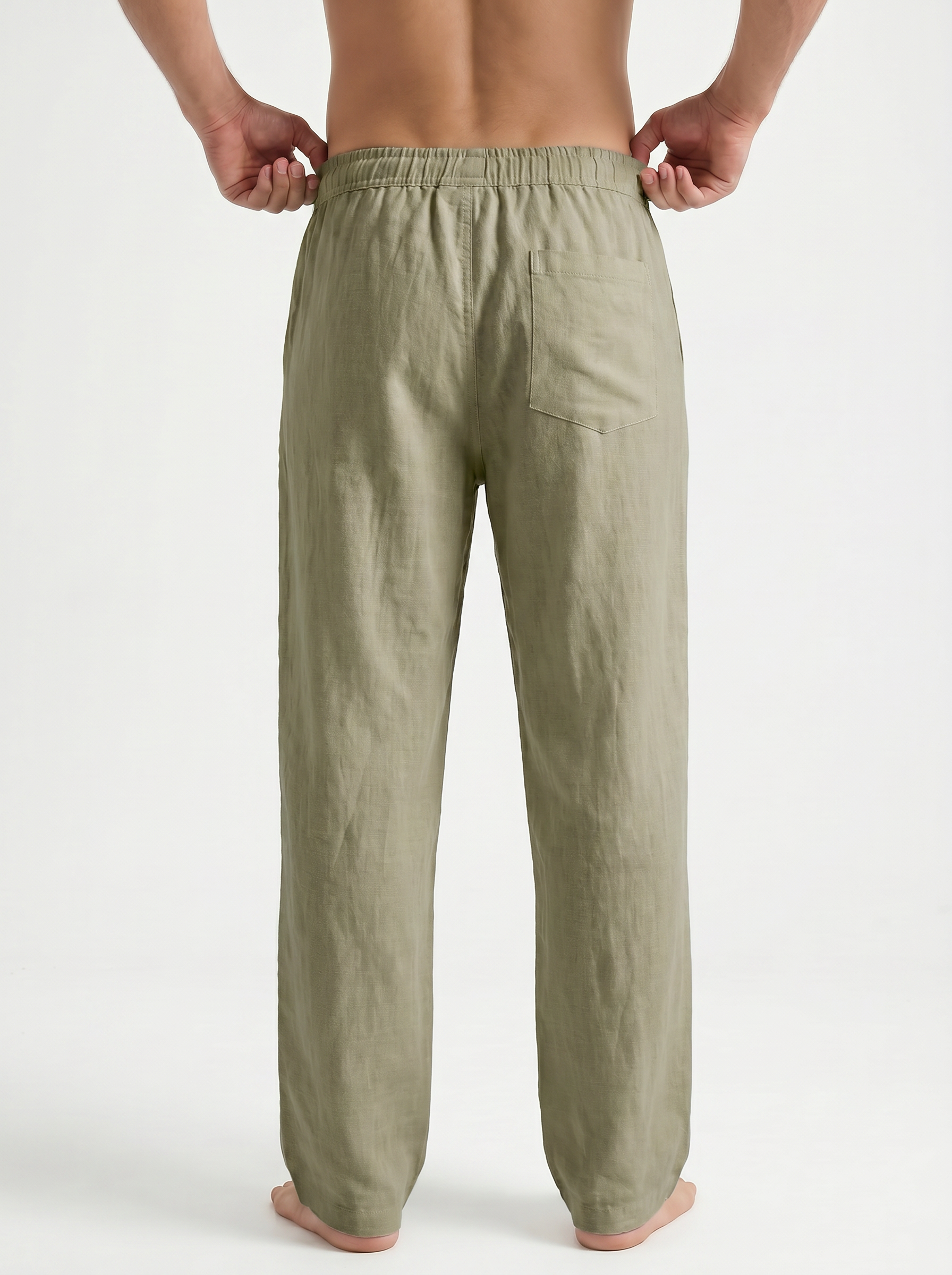 Matte Olive Lynen Pants