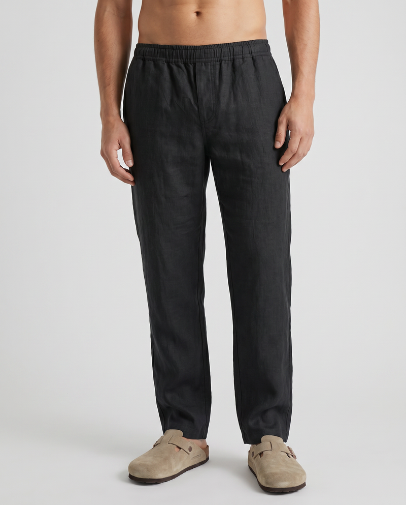 Matte Black Lynen Pants