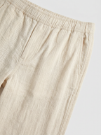 Matte Beige Lynen Pants