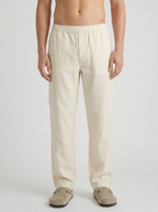 Matte Beige Lynen Pants