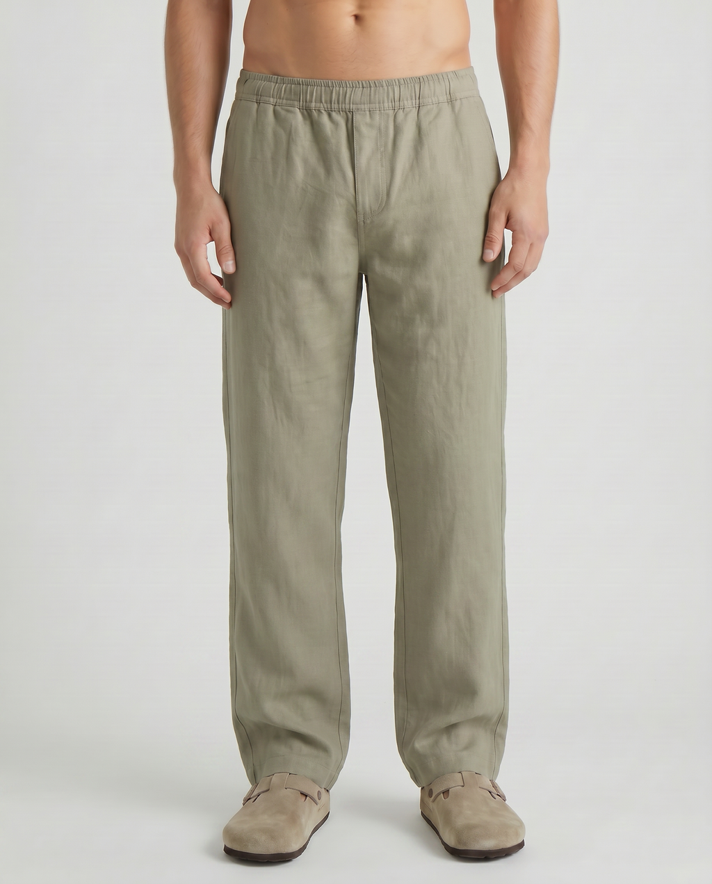 Matte Olive Lynen Pants